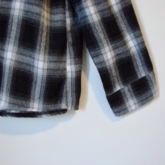 PrettyLittleThing Black and White Checked Oversized Shirt Dress Tunic Medium - Picture 10 of 13